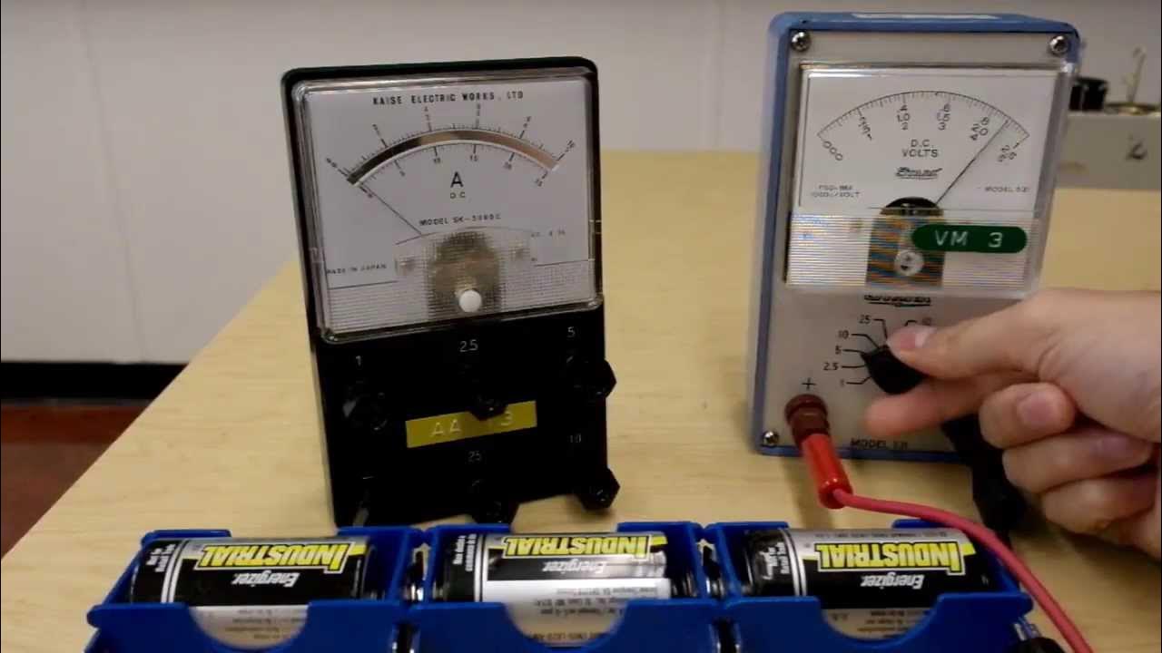 Using the analog voltmeter and the analog ammeter 