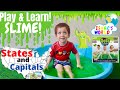 SLIME! | Surprise Toys, States, and Capitals found in SLIME! | Fun Learning Videos for Kids