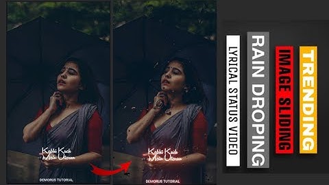 Trending Image Sliding Rain Drop Lyrics Status Video Editing || Alight Motion+ Node Video Editing |