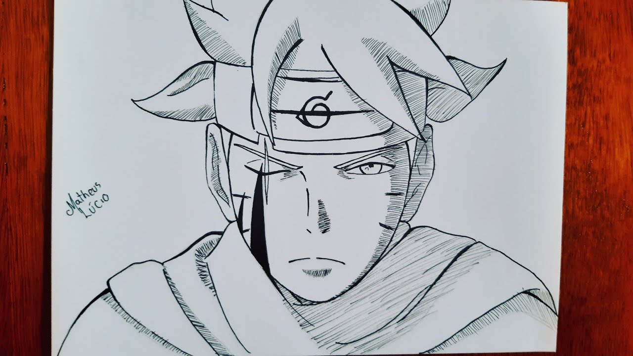 Como Desenhar o BORUTO / NARUTO - How to draw Naruto and Boruto