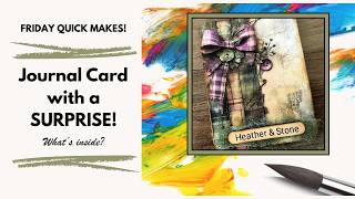 Friday Quick Makes | A Pretty Journal Card with Hidden Accordion Writing Space