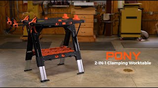 Pony E-Z CLAMP™ HEAVY DUTY FOLDING WORKTABLE | Woodworking Tools