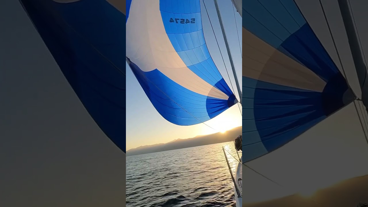 Beautiful spinnaker sailing #ourladydefiant #yachtracing #cruisinglife #liveaboard #