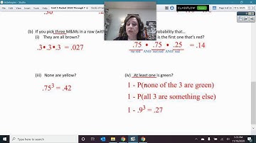 Going over Basic Probability of Disjoint and Independent events VIDEO
