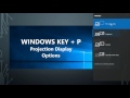 Windows Key + P (Projection Options)