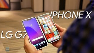 Lg G7 Thinq Vs Apple Iphone X First Look Youtube