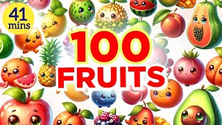 100 Fruits Name for Toddlers | First Words for Babies | Learning Videos for Kids |English Vocabulary