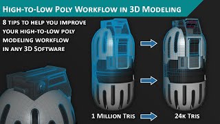 High to Low Poly Workflow in 3D Modeling