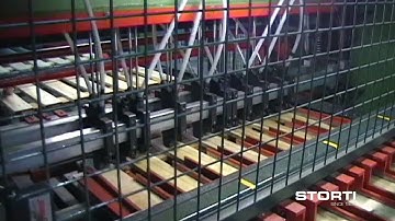 STORTI Hydraulic nailing line with variable jig and automatic feeder for bottom boards
