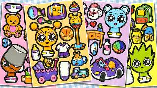 ✨ASMR Adorable Book Decoration with Sprunki Baby Version Stickers 🍼✨ screenshot 3
