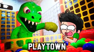 ATRAPADO EN UN PARQUE ABANDONADO CON UN DINOSAURIO ATERRADOR 🦖💀 PLAYTOWN JUEGO COMPLETO | JONDRES GC