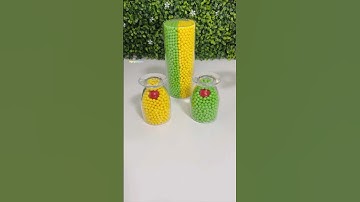 📿🧿⭕️ Yellow Green Falling Beads Sounds #asmr #shorts #oddlysatisfying