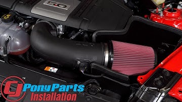 2018-2022 Mustang GT JLT Performance Cold Air Intake Kit Black Textured Installation