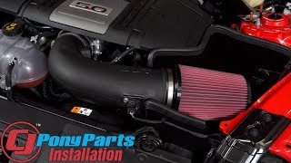 2018-2022 Mustang GT JLT Performance Cold Air Intake Kit Black Textured Installation