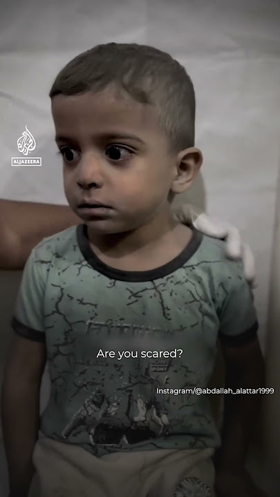 Palestinian child in shock after surviving Israeli attack in Gaza | AJ #shorts