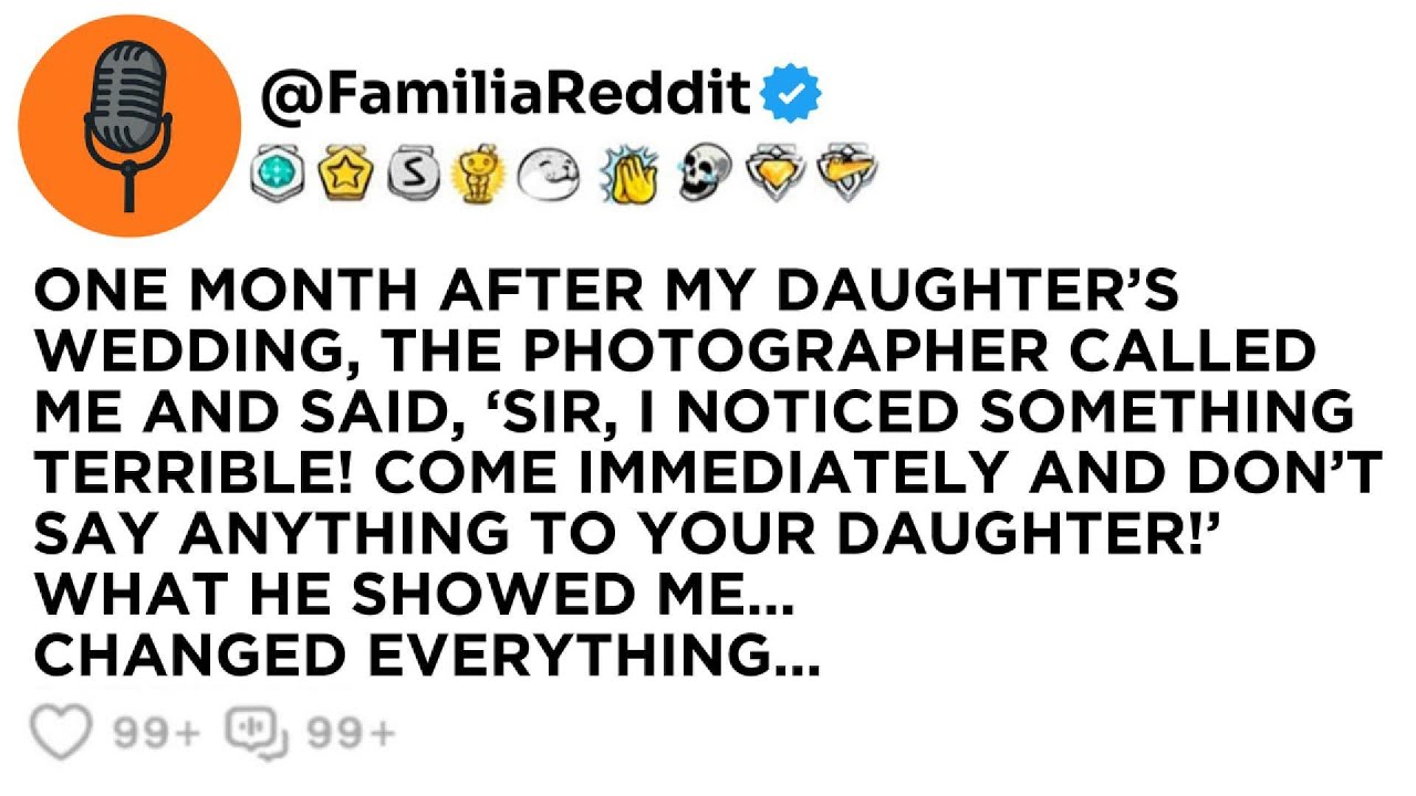 ONE MONTH AFTER MY DAUGHTER’S WEDDING, THE PHOTOGRAPHER CALLED ME AND SAID, ‘SIR... Reddit Stories