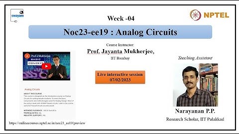Week-4: Noc23-ee19 : Analog Circuits