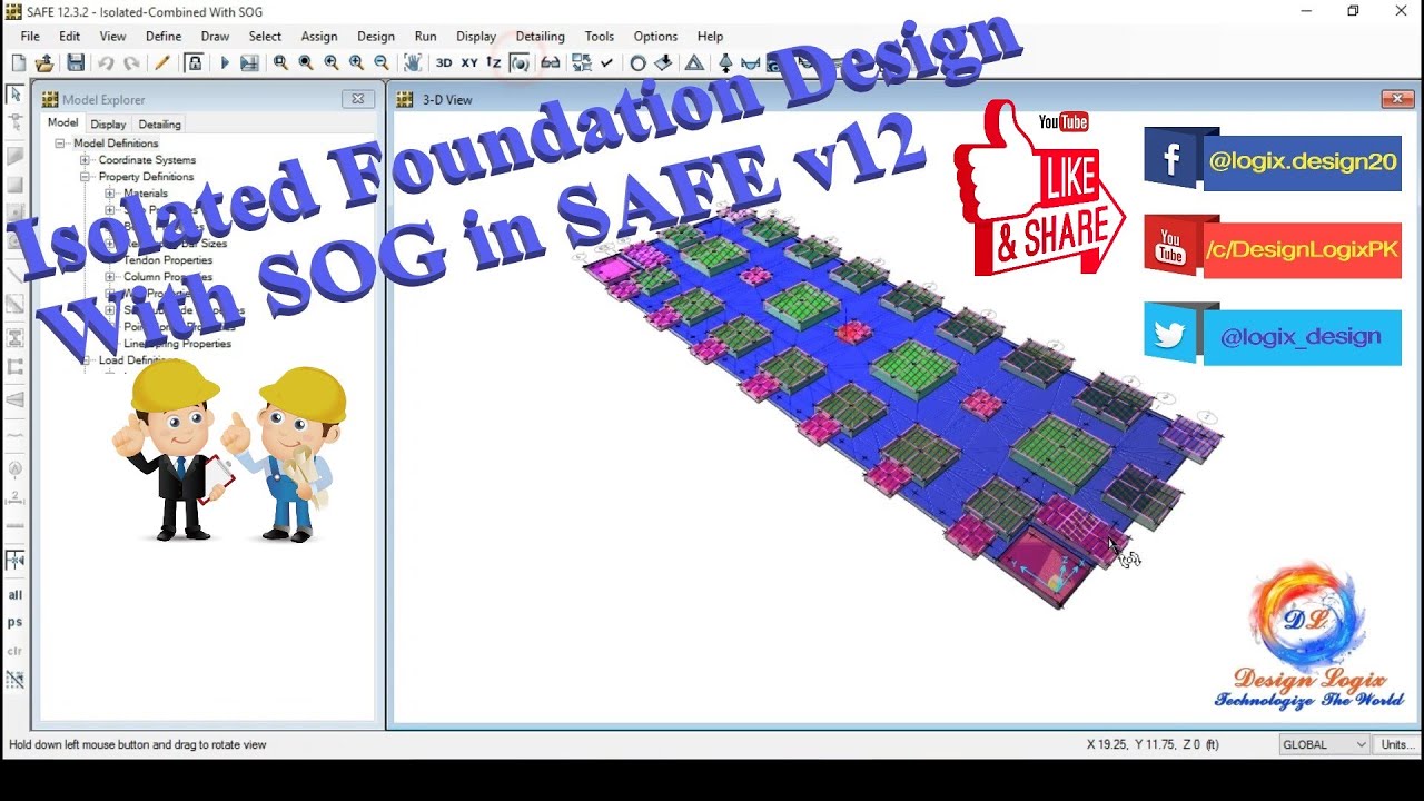 ISOLATED FOUNDATION WITH SOG in SAFE v12 by Design Logix