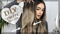 DIY OMBRE ash blonde extensions AT HOME