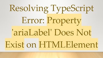 Resolving TypeScript Error: Property 