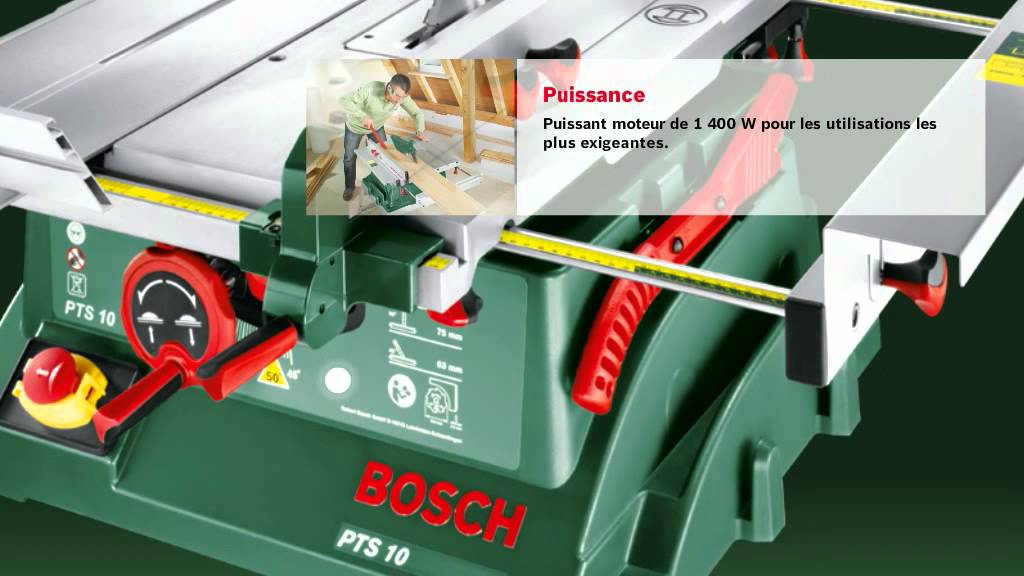 Scie circulaire à table Bosch PTS 10 YouTube