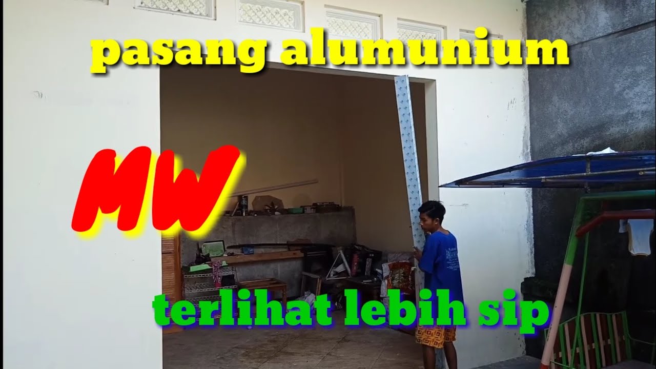 Pasang kusen  alumunium kombinasi jendela  casement  YouTube