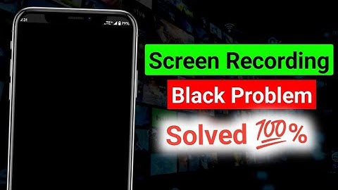 Screen Recording Black Screen Problem Android | Method 1 💯% Working
