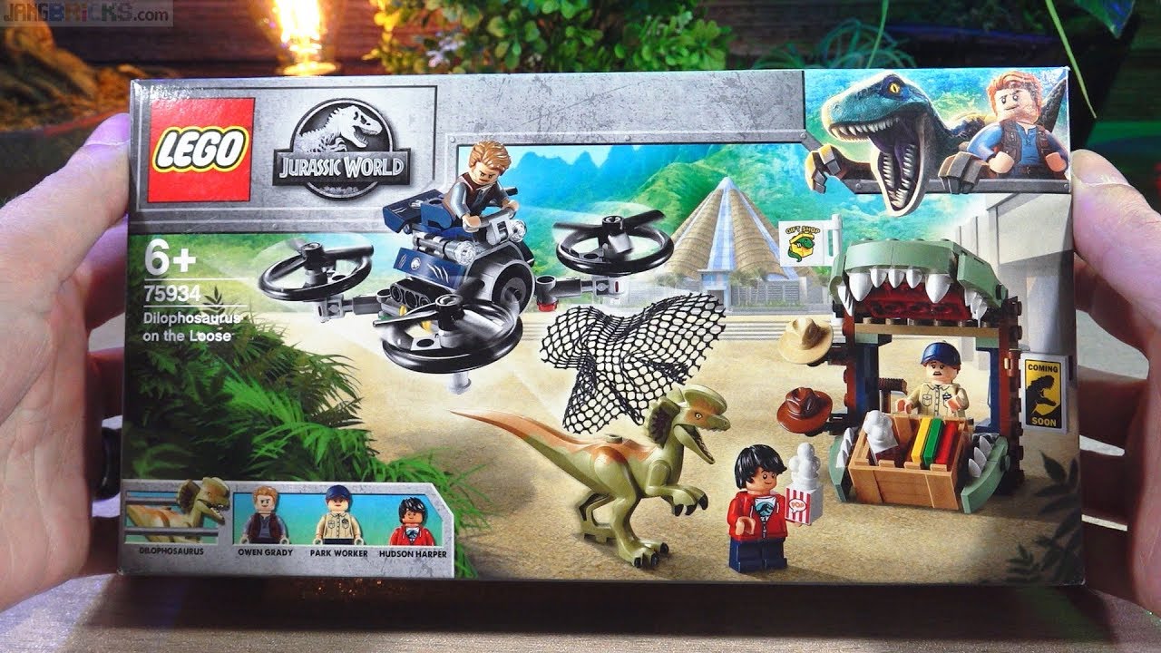 Pure build sounds: LEGO Jurassic World Dilophosaurus on the Loose