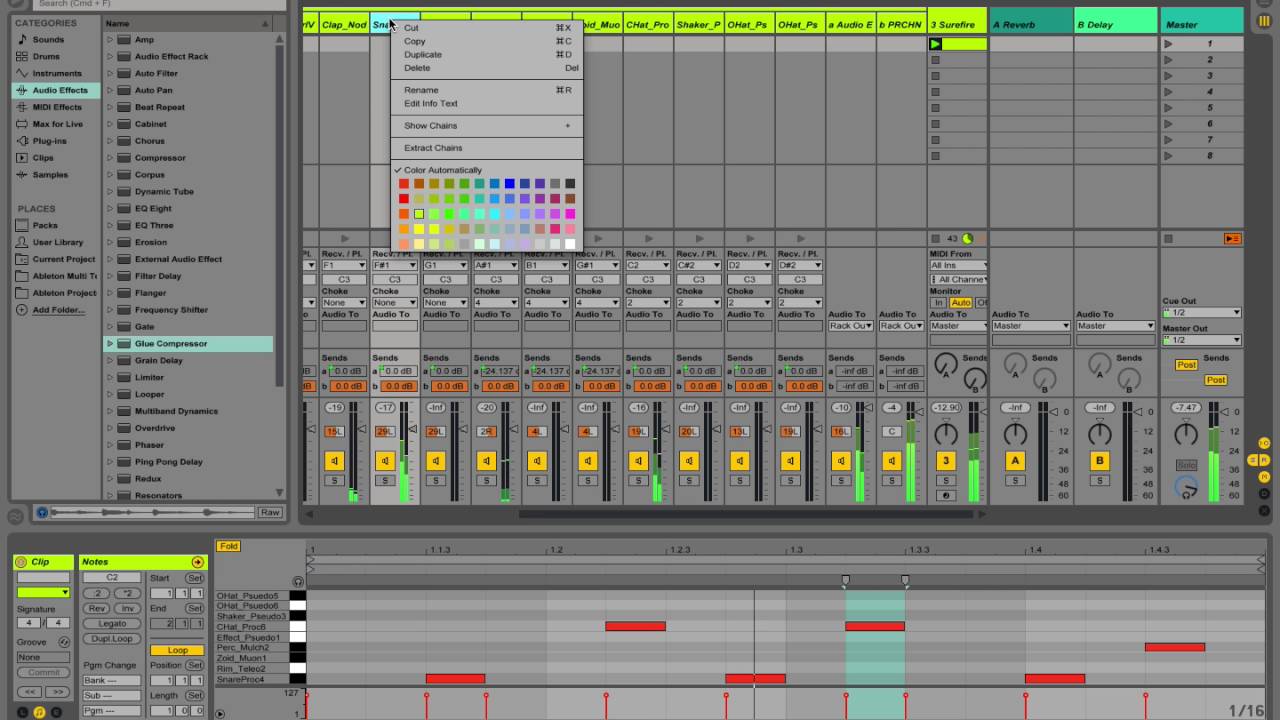 Ableton Tutorial Drum Rack tipGet out of the loop with extract chains