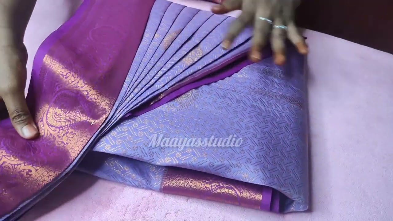 Saree box folding | saree prepleating service @maayasstudio revathy_bridalmakeover