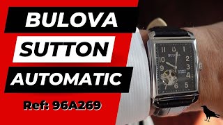 BULOVA SUTTON AUTOMATIC wrist watch review| Ref: 96A269 |Casual dress watch with open heart design