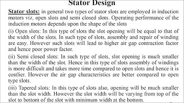 EMD 15/17EE64 Module 4 STATOR DEDIGN by Prof Naresh