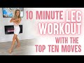 Leg & Thigh Workout - 10 Minute At Home Leg Workout - with the top 10 Best Leg  Exercises for Women