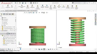 Solidworks motion study : How to make spring animation in solidworks?