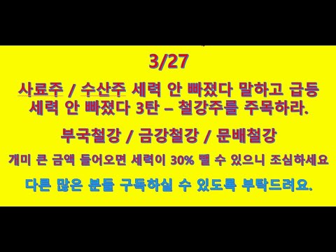 Update #부국철강 #금강철강 #문배철강 / 세력 안 빠졌다 3탄 - 철강주 주목하라. 사료주 / 수산주 세력 안빠졌다 말하고 급등함. 개미 큰 금액 들어오면 세력 30% 뺄 수 있다.