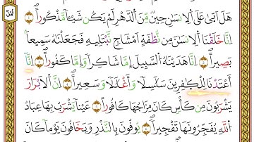 مصحف أحكام التجويد لمنشورات كليك بصوت القارئ ياسين الجزائري الصفحة: 532