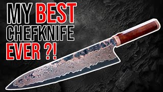 My BEST Japanese Chefknife ever?! - Part 2 - Copper & Nickel Damascus, APEX ULTRA