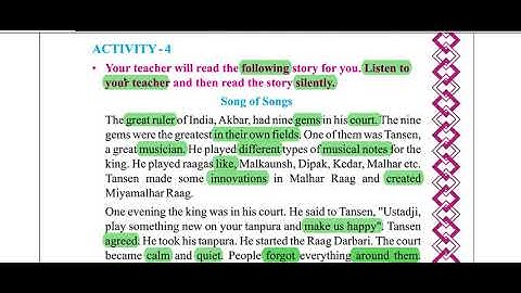 Std.8 Unit 2 LMBB : Activity - 4 : SONG OF SONGS : Part 1