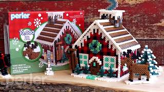 Perler Bead Gingerbread Lodge
