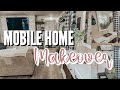 SINGLE WIDE MOBILE HOME LIVING ROOM MAKEOVER | farmhouse mobile home | DIY floating mantle | UPDATES