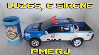 Mini Viatura PMERJ S10   Miniatura Polícia Militar Rio de Janeiro  PMRJ luzes e sirene