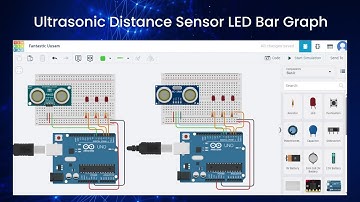 Ultrasonic Distance Sensor LED Bar Graph | Robotics Project