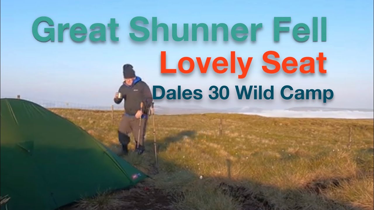 Great Shunner fell from Thwaite+wild camp on Lovely Seat Dales 30s