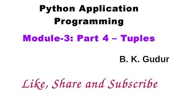Python Application Programming: Tuples