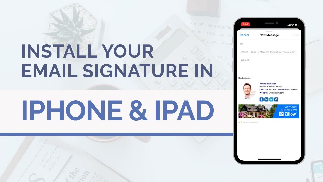 How To Install A Html Email Signature In Your Iphone Or Ipad S Mail App Youtube