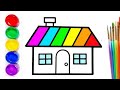 House drawing / learning to draw / drawing for kids /Bolalar uchun uy rasm chizish