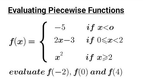 Evaluating Piecewise Functions | MTH102 | #functionsandrelations #piecewisefunction