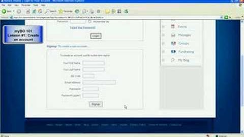 OCC myBO 101: Lesson #1 Create and Account