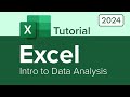 Excel intro to data analysis tutorial