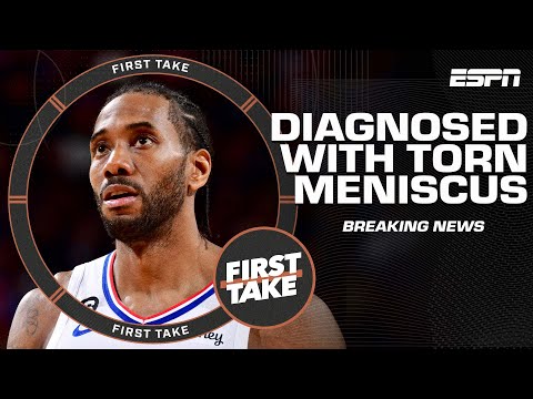 Kawhi Leonard diagnosed with torn meniscus in right knee | First Take